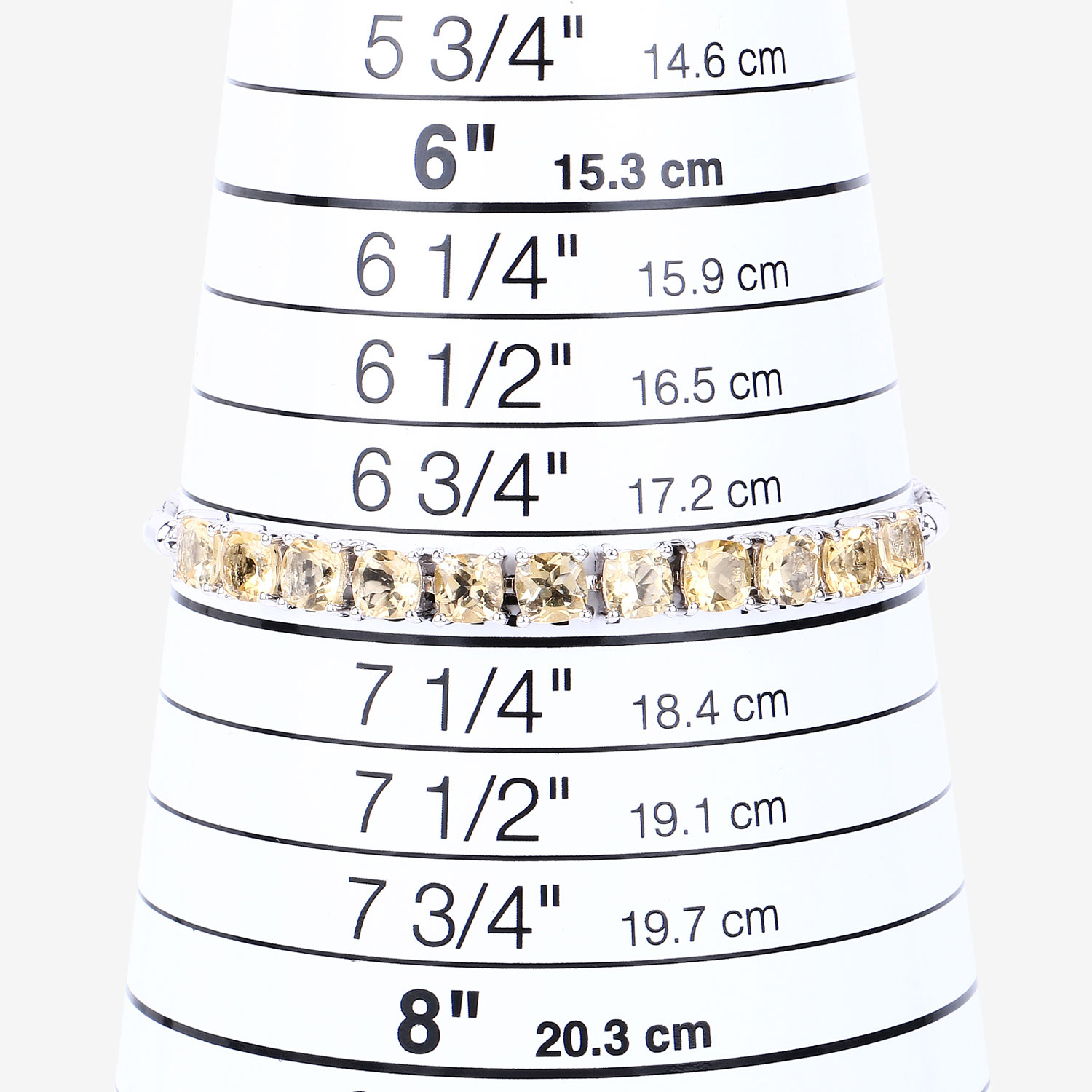 6.05 Carat Genuine Citrine .925 Sterling Silver Bracelet