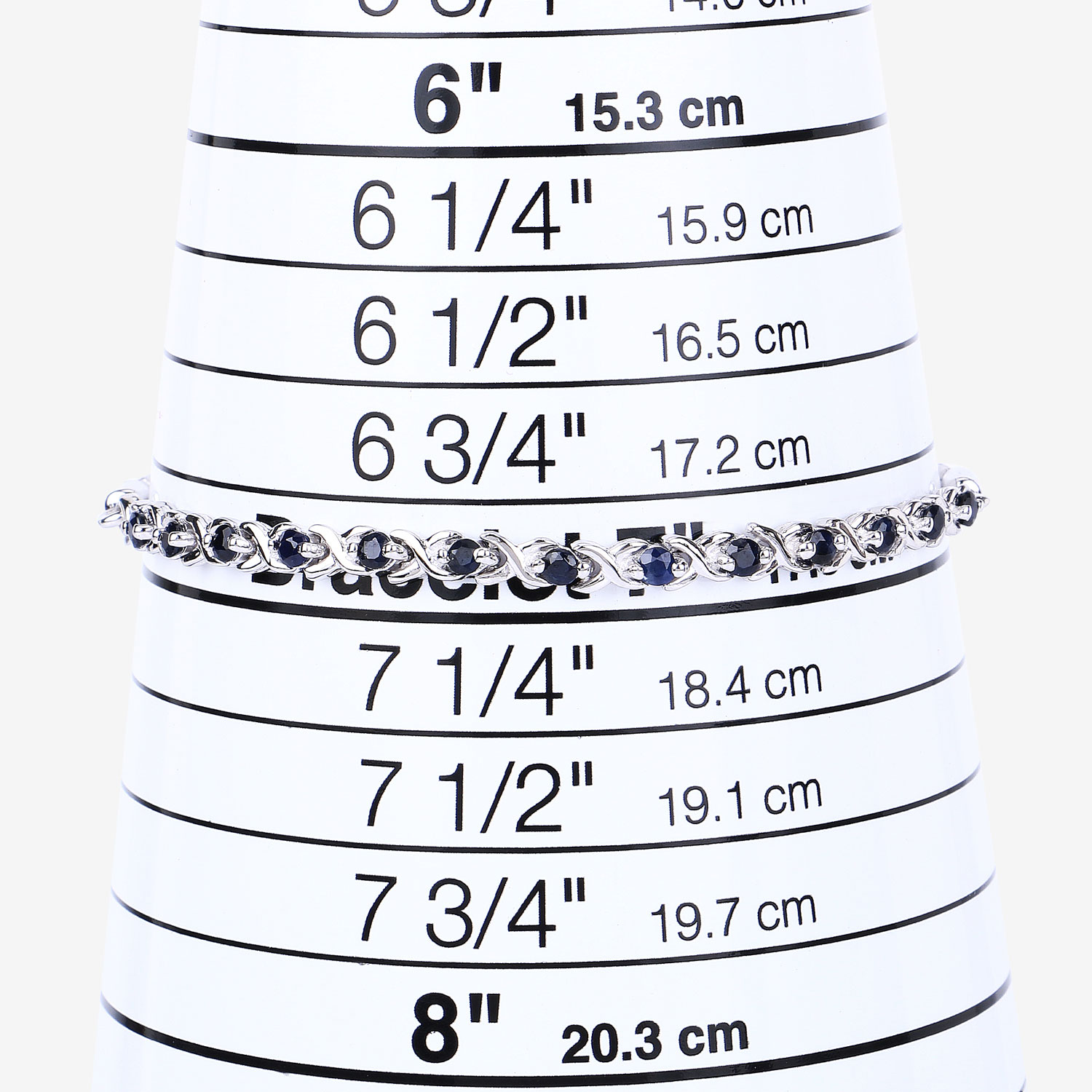 0.88 Carat Genuine Blue Sapphire .925 Sterling Silver Bracelet