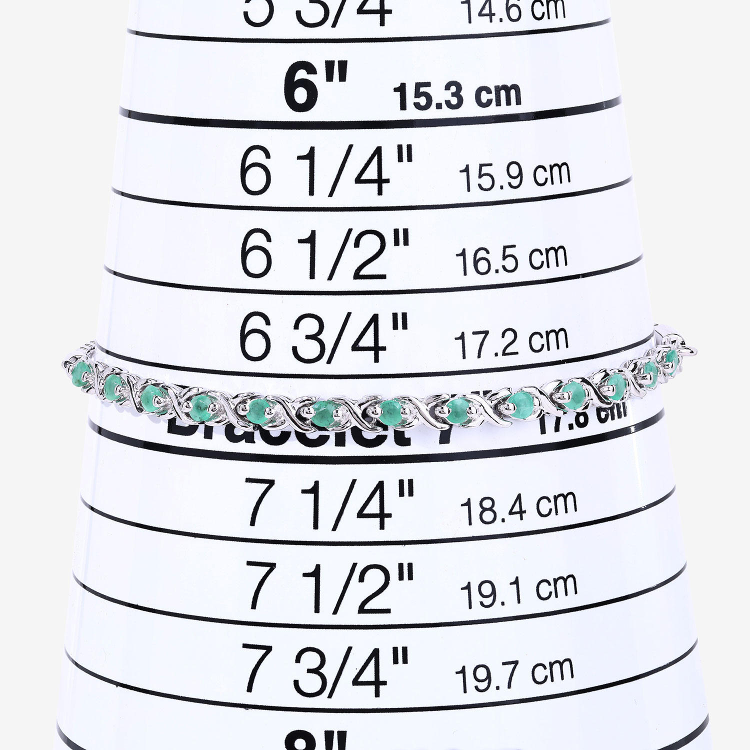 0.72 Carat Genuine Emerald .925 Sterling Silver Bracelet