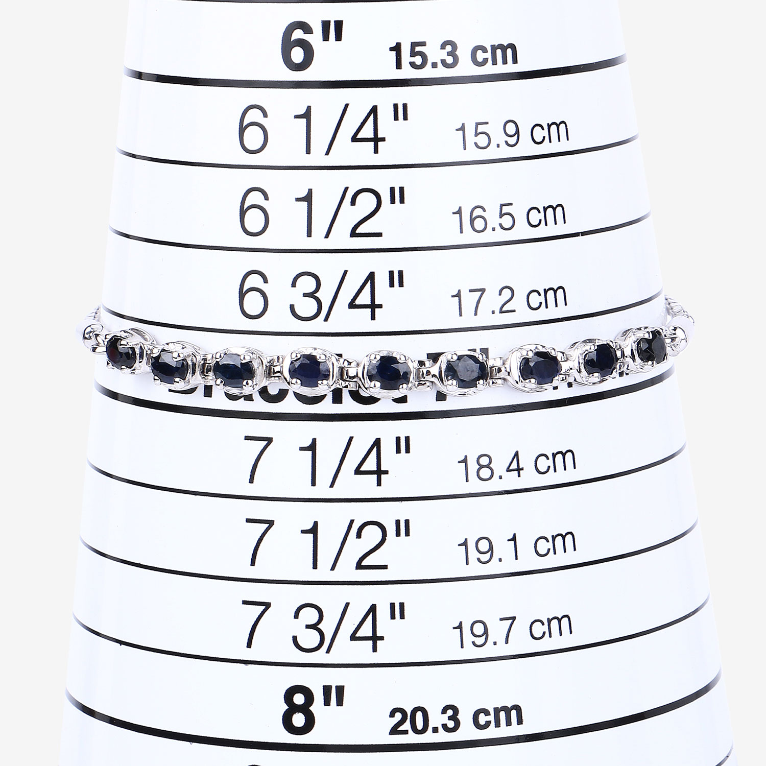 1.80 Carat Genuine Blue Sapphire .925 Sterling Silver Bracelet