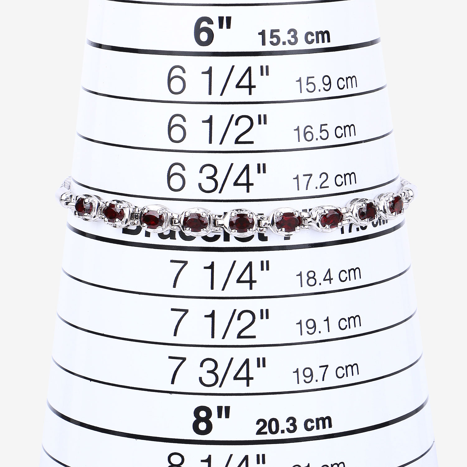 1.80 Carat Genuine Garnet .925 Sterling Silver Bracelet