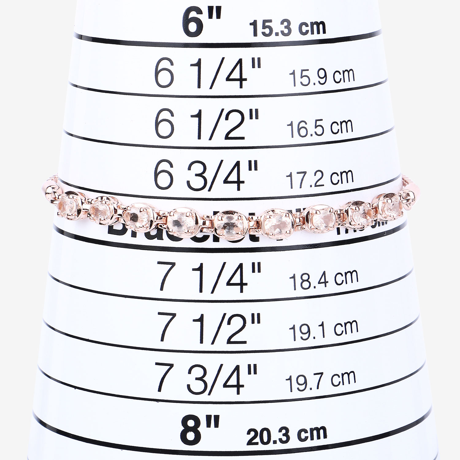 1.35 Carat Genuine Morganite .925 Sterling Silver Bracelet