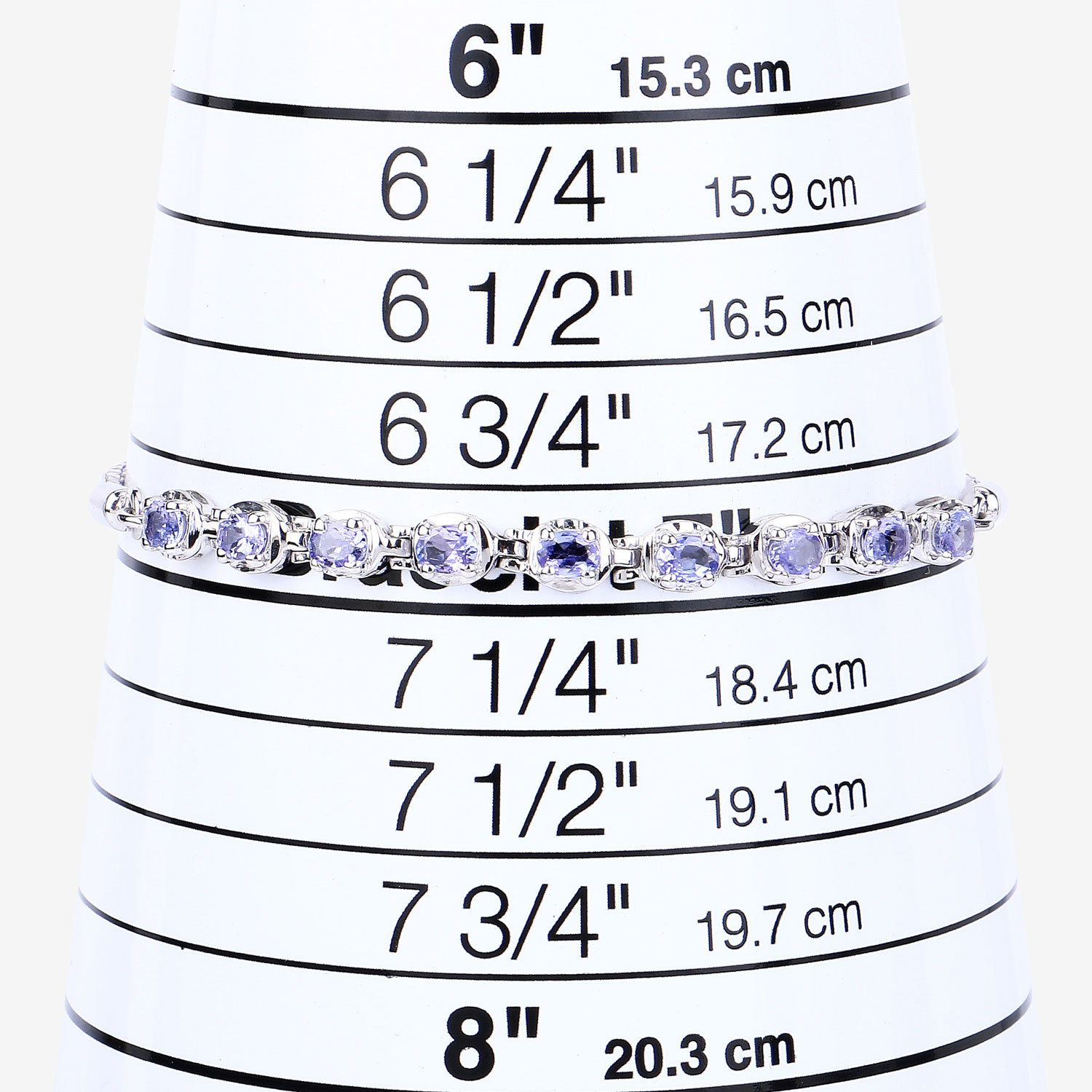 1.53 Carat Genuine Tanzanite .925 Sterling Silver Bracelet