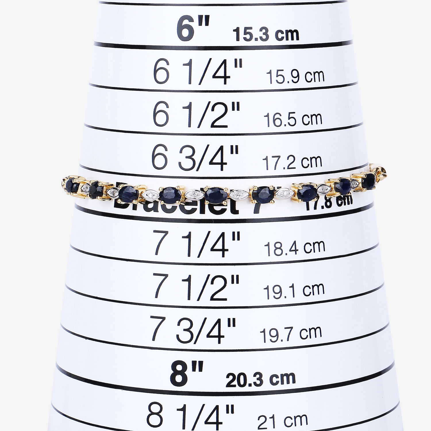 1.83 Carat Genuine Blue Sapphire and White Diamond .925 Sterling Silver Bracelet