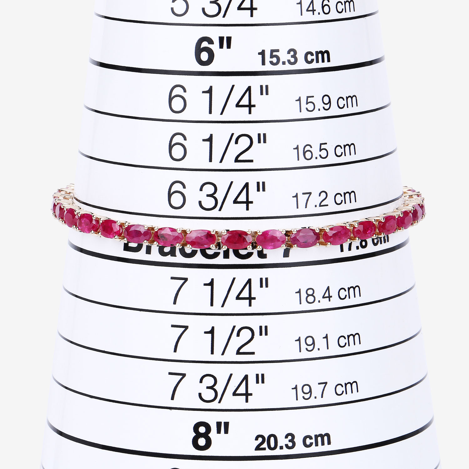 9.18 Carat Genuine Mozambique Ruby 14K Yellow Gold Bracelet