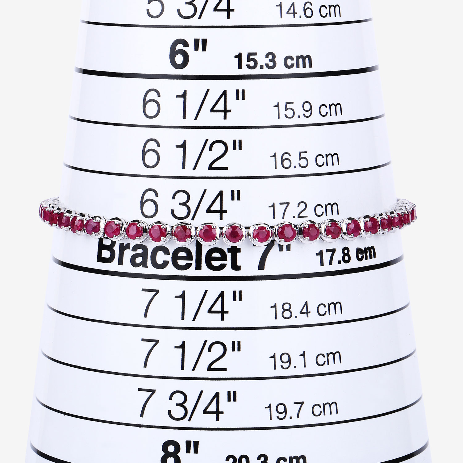 3.13 Carat Genuine Mozambique Ruby 14K White Gold Bracelet