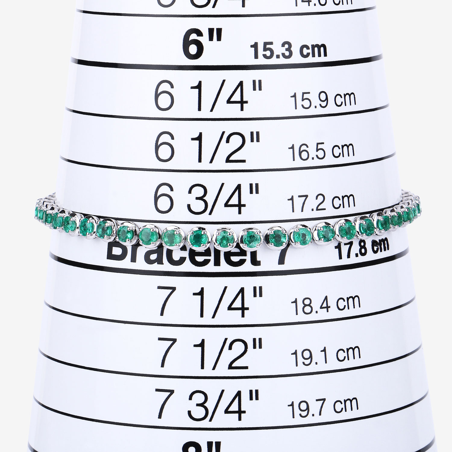 2.76 Carat Genuine Zambian Emerald 14K White Gold Bracelet