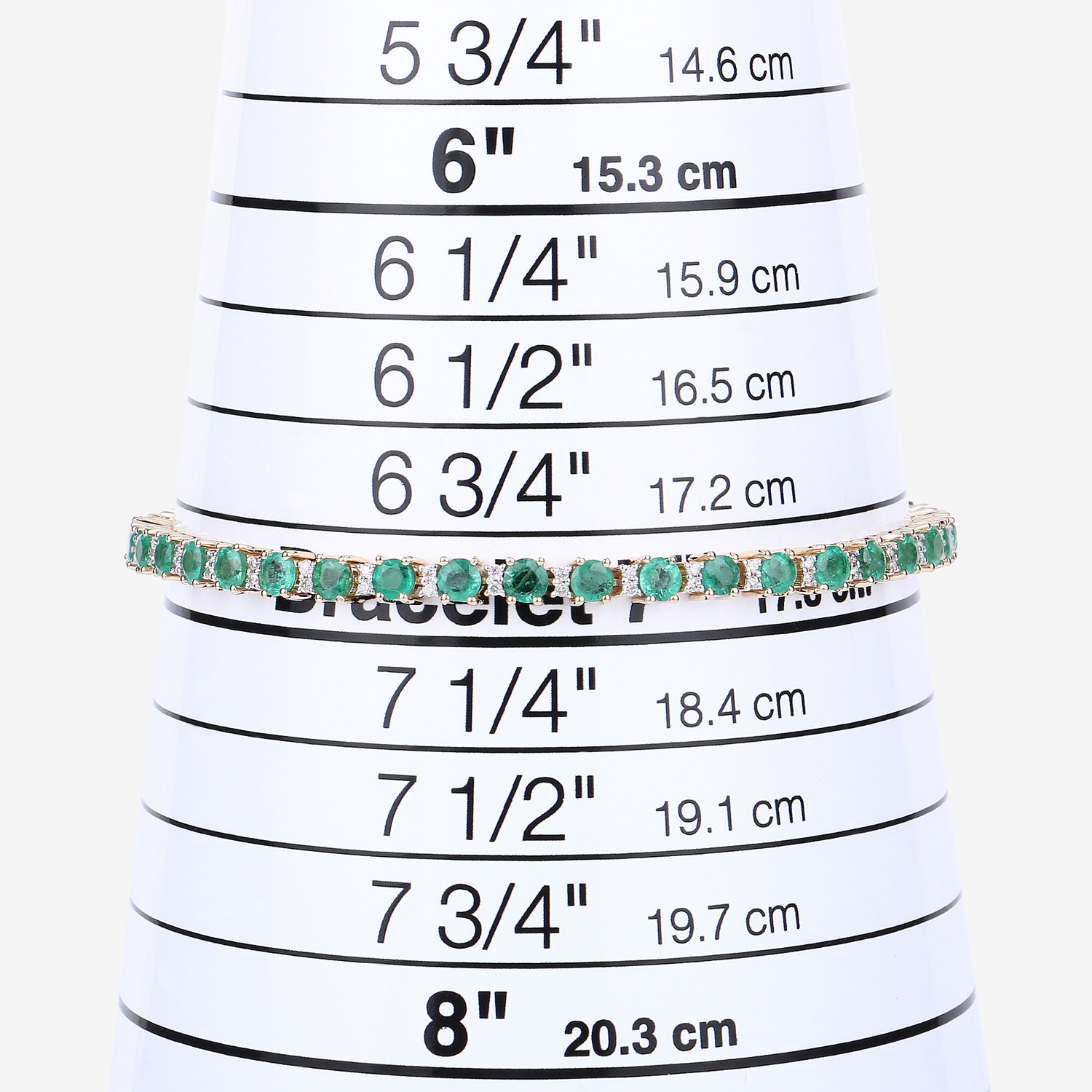 4.36 Carat Genuine Zambian Emerald and White Diamond 14K Yellow Gold Bracelet