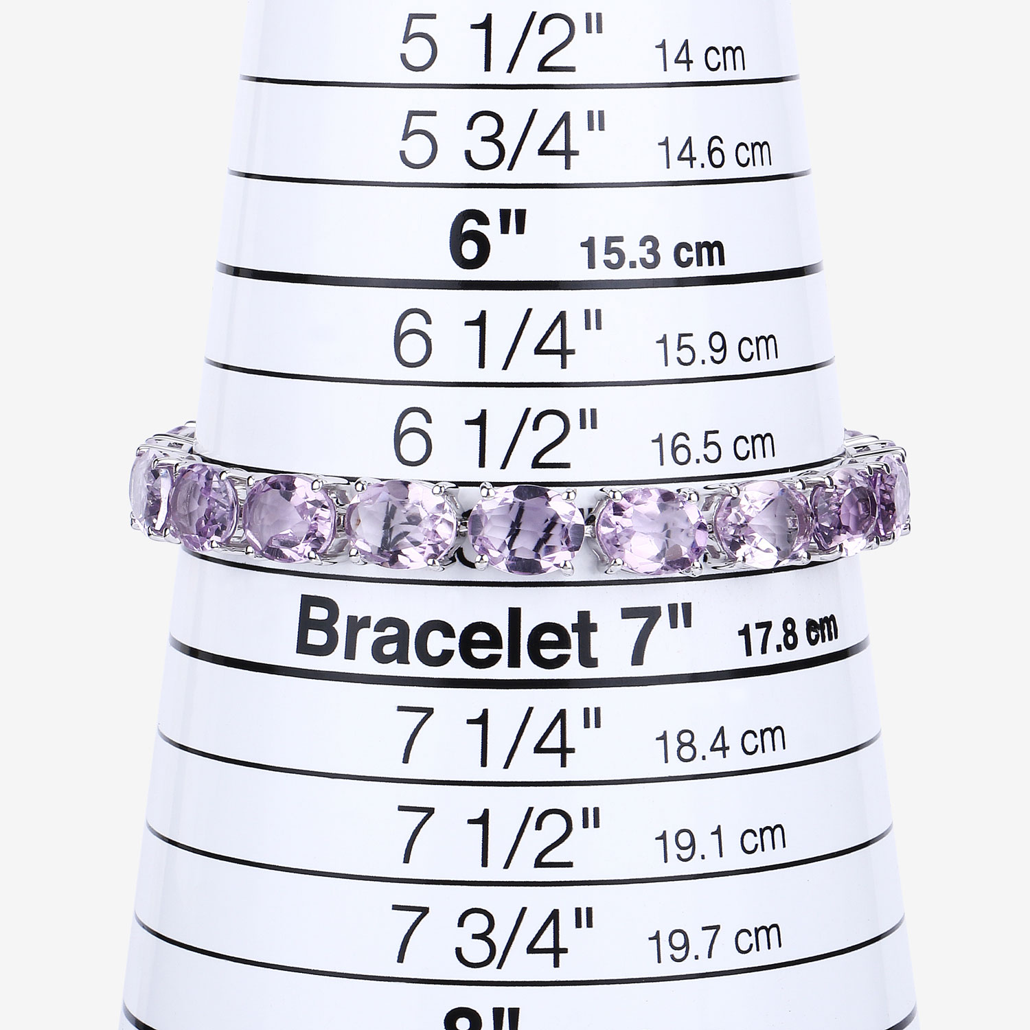 30.40 Carat Genuine Amethyst .925 Sterling Silver Bracelet