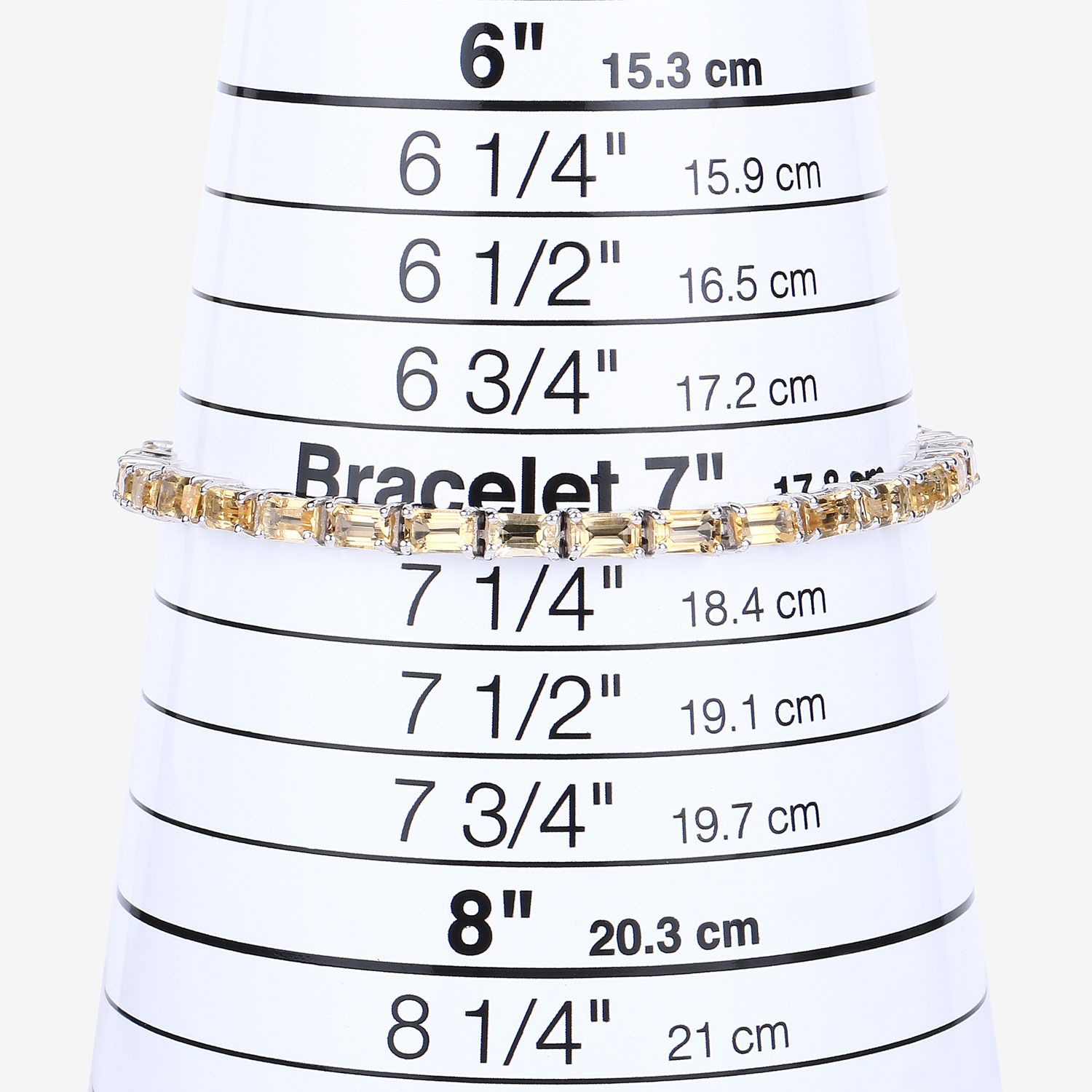 12.80 Carat Genuine Citrine .925 Sterling Silver Bracelet