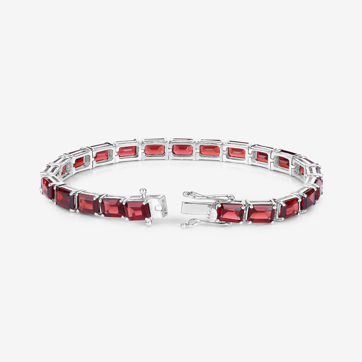 27.60 Carat Genuine Garnet .925 Sterling Silver Bracelet