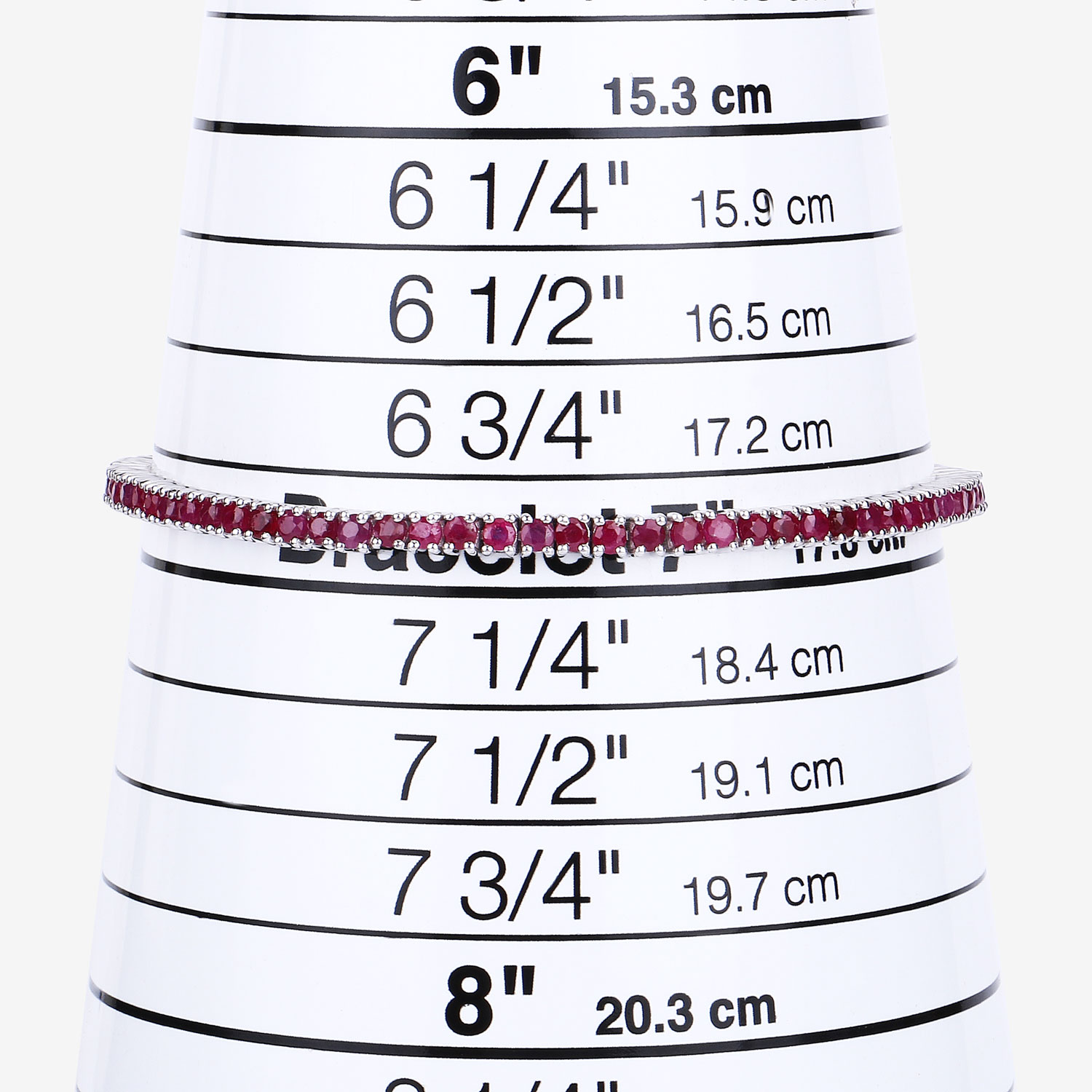 4.44 Carat Genuine Ruby .925 Sterling Silver Bracelet