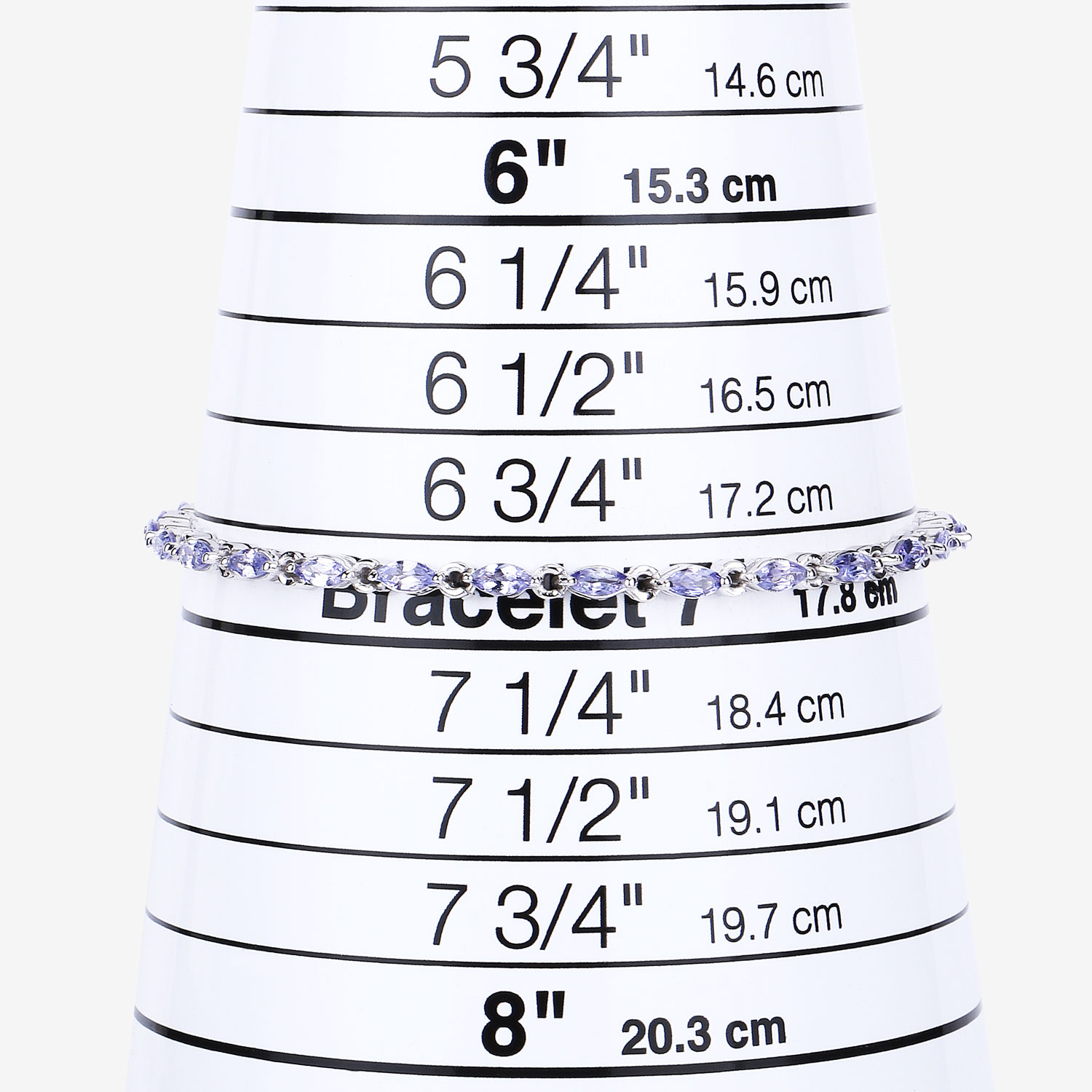 3.78 Carat Genuine Tanzanite .925 Sterling Silver Bracelet