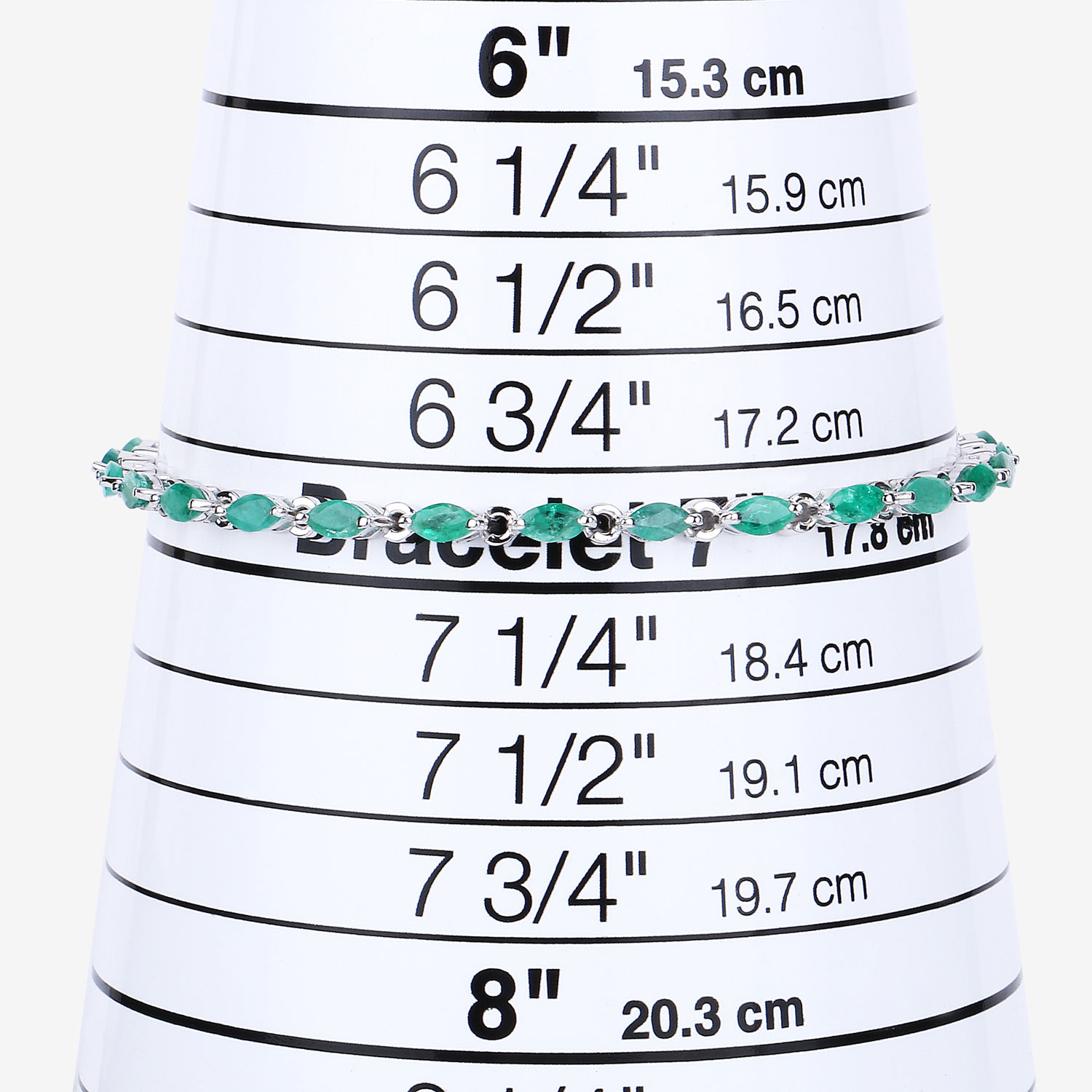 3.24 Carat Genuine Zambian Emerald .925 Sterling Silver Bracelet