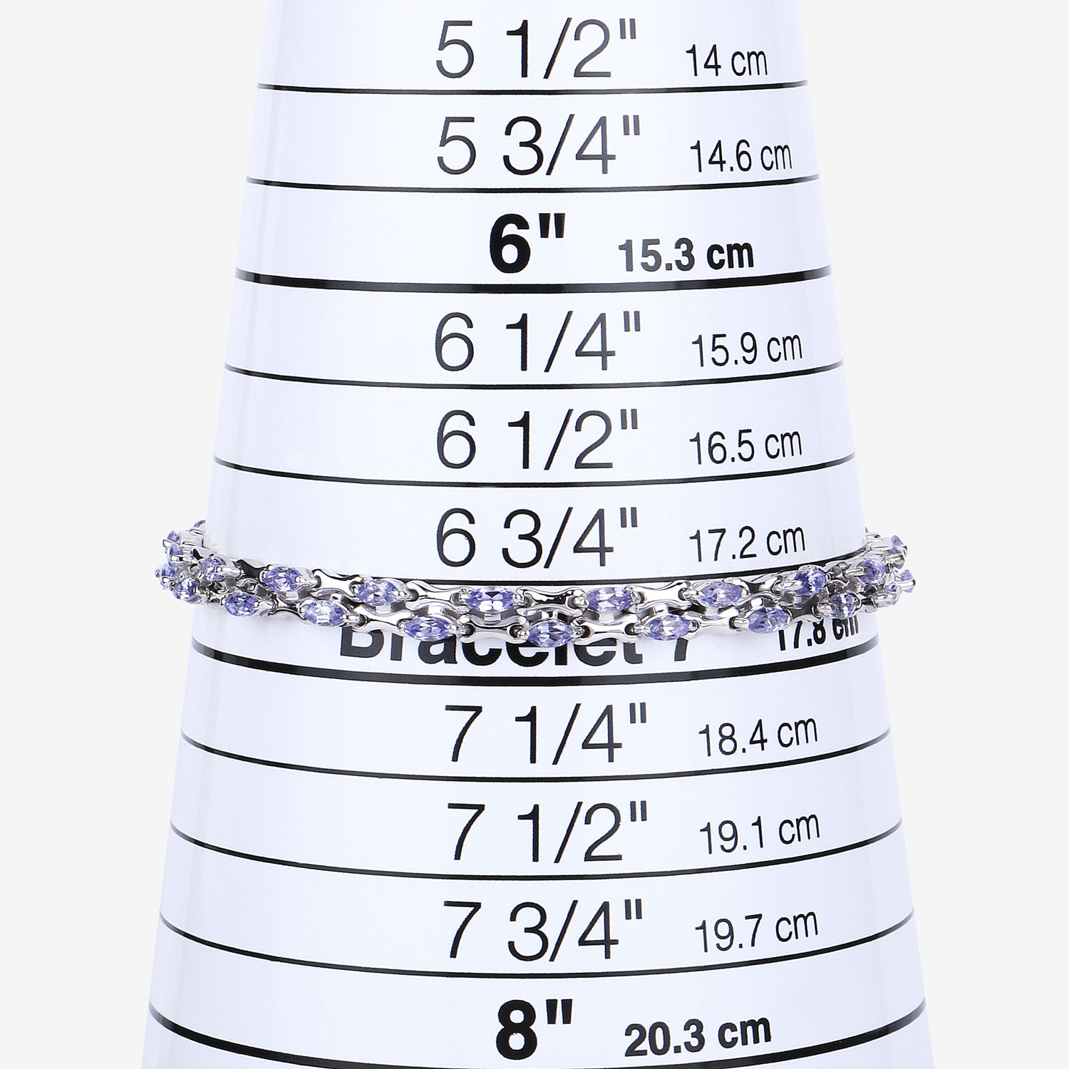 3.20 Carat Genuine Tanzanite .925 Sterling Silver Bracelet