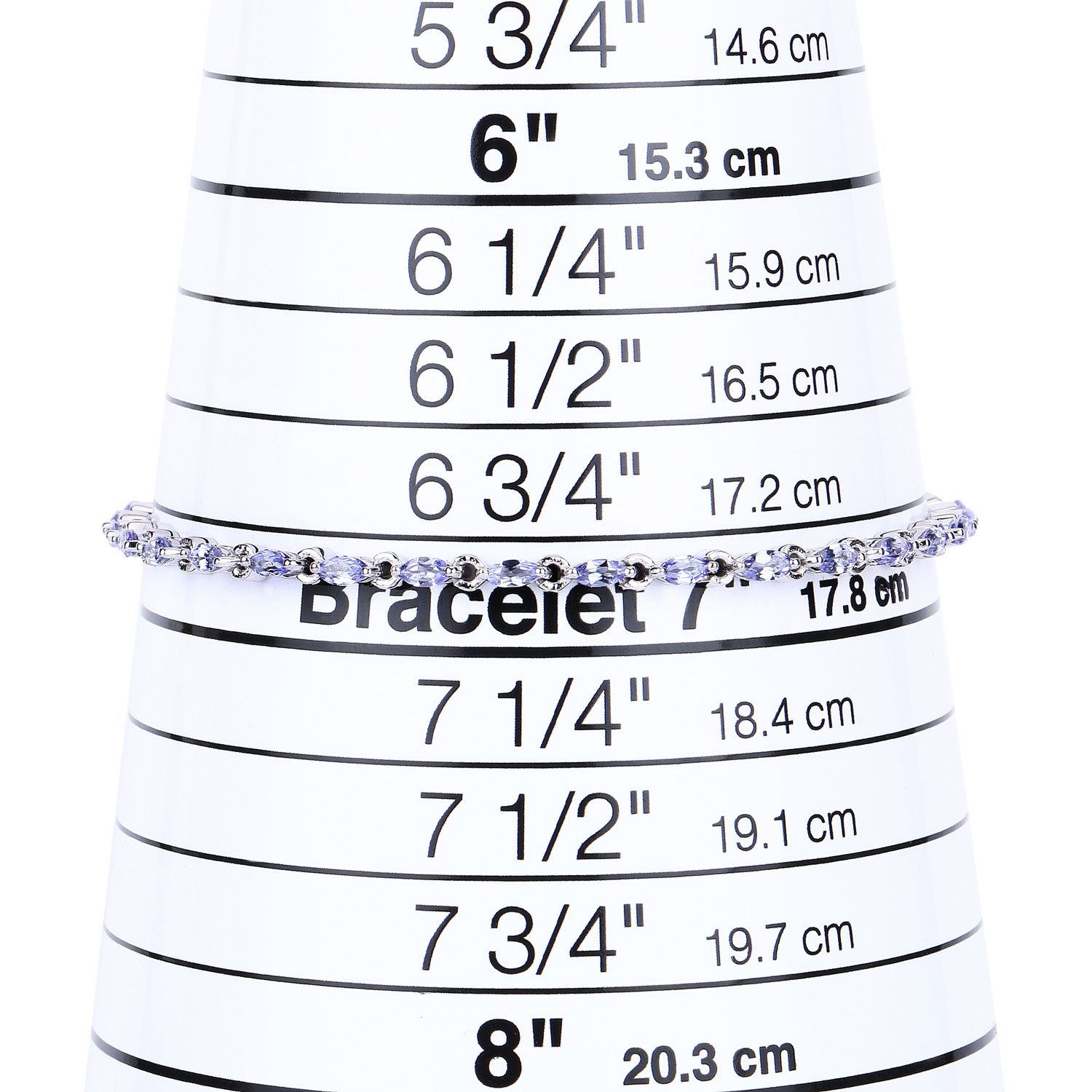 2.48 Carat Genuine Tanzanite .925 Sterling Silver Bracelet