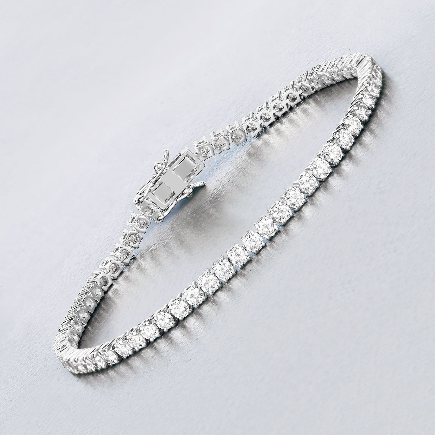 5.10 Carat Lab Grown Diamond 14K White Gold Bracelet