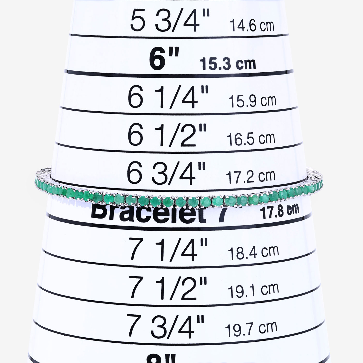 2.19 Carat Genuine Emerald .925 Sterling Silver Bracelet