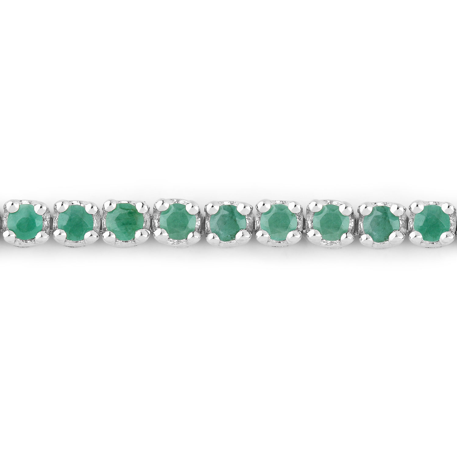 1.83 Carat Genuine Emerald .925 Sterling Silver Bracelet