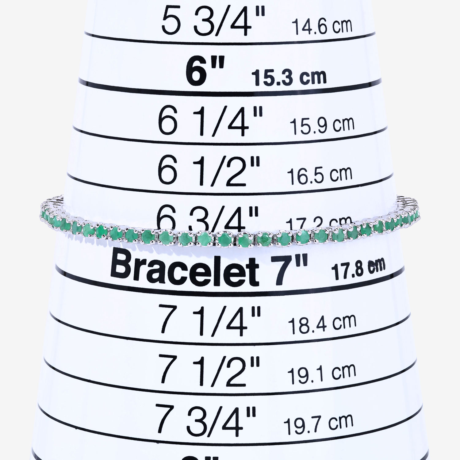 1.83 Carat Genuine Emerald .925 Sterling Silver Bracelet