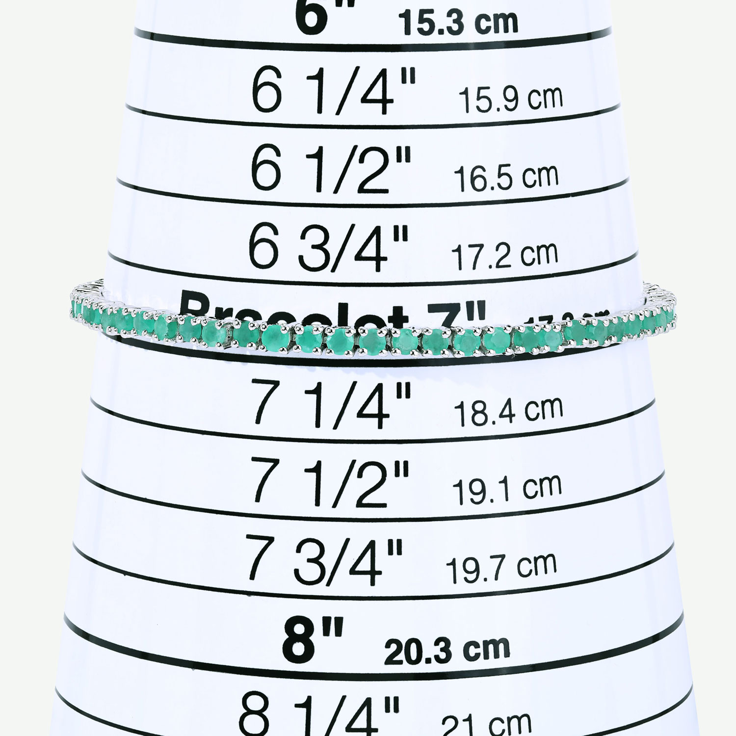 3.36 Carat Genuine Emerald .925 Sterling Silver Bracelet