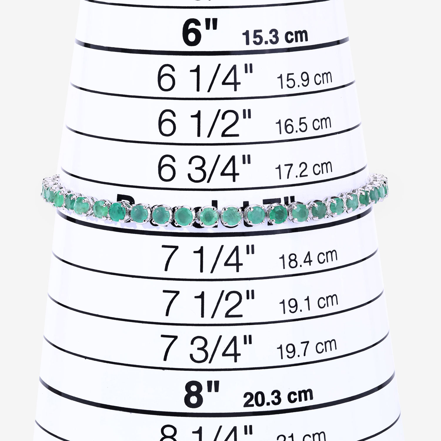 4.60 Carat Genuine Emerald .925 Sterling Silver Bracelet