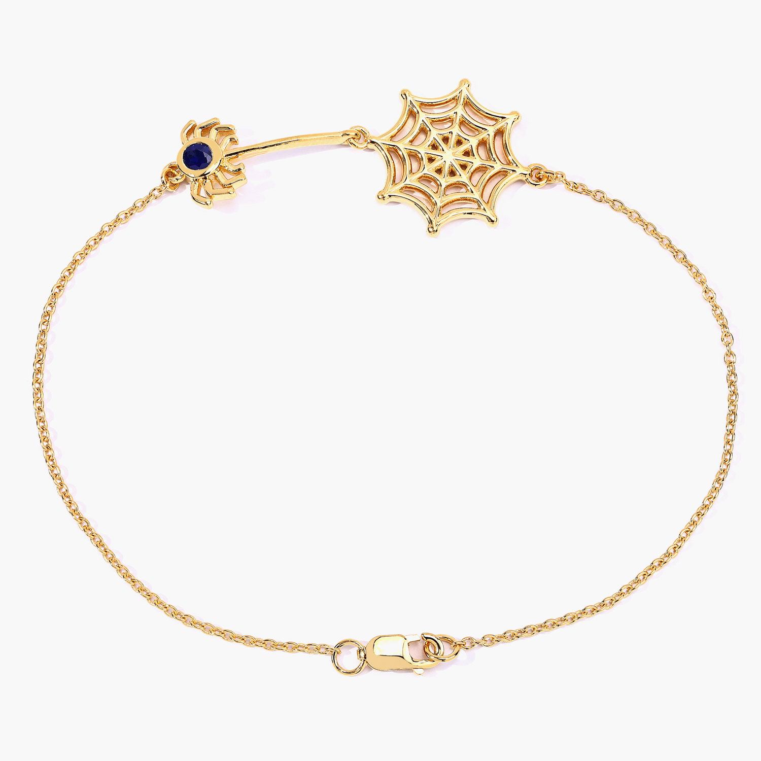 0.13 Carat Genuine Blue Sapphire .925 Sterling Silver Bracelet