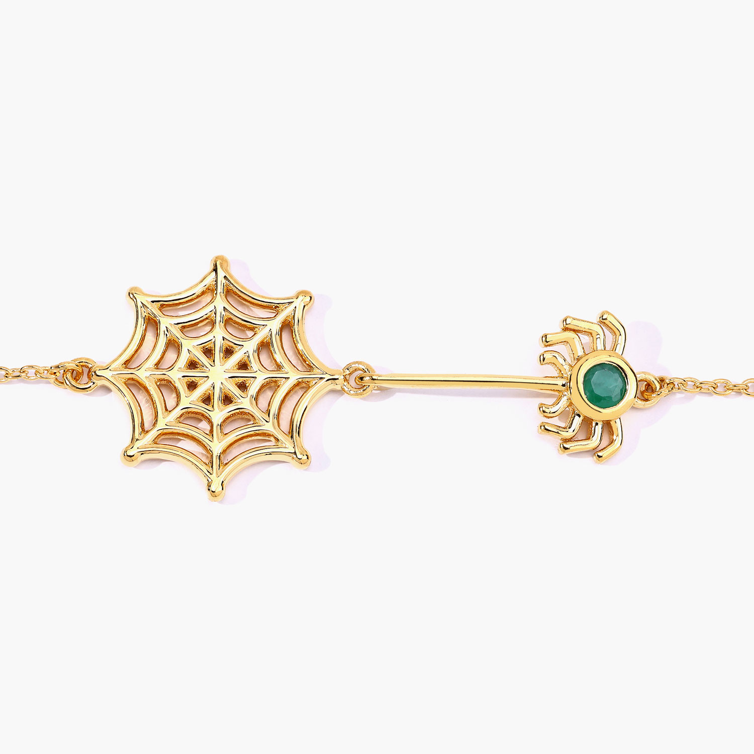 0.10 Carat Genuine Emerald .925 Sterling Silver Bracelet