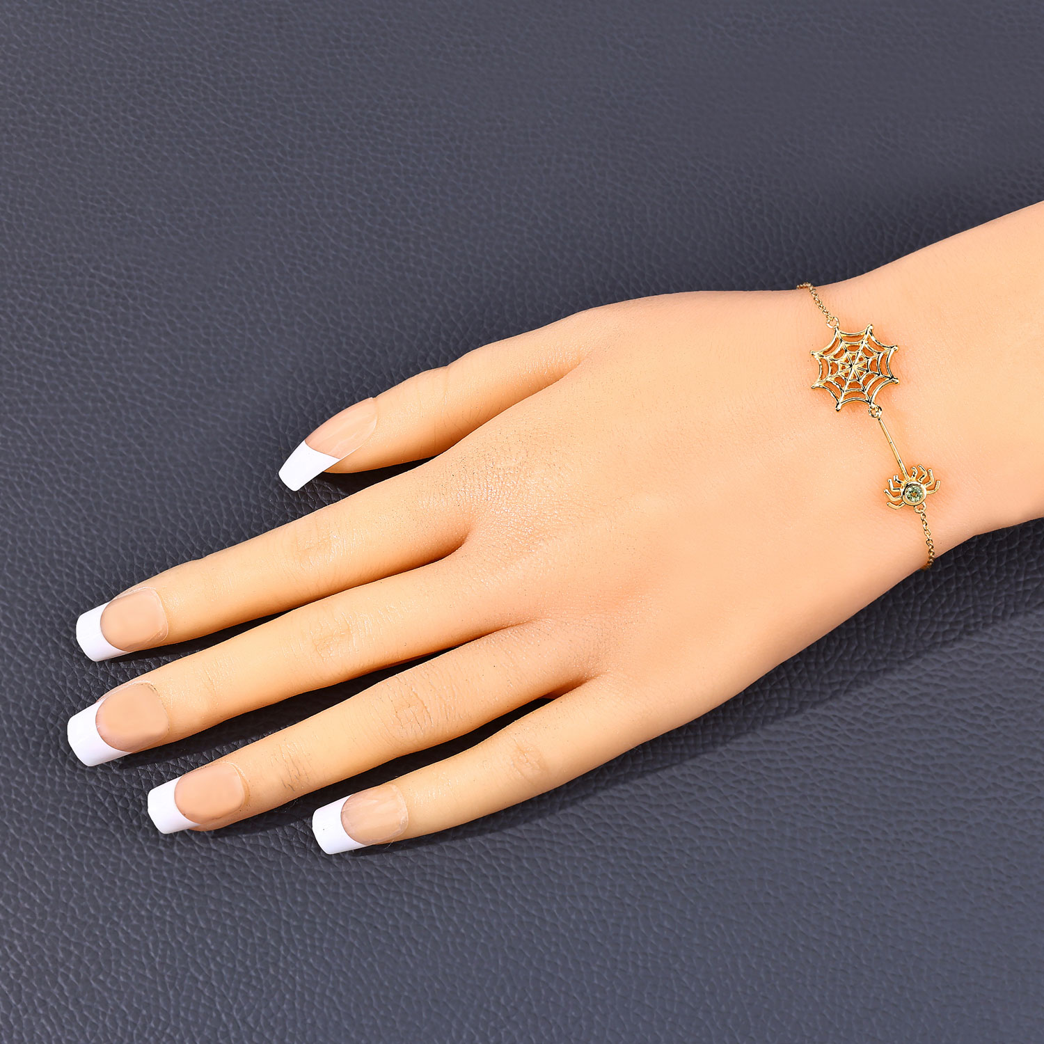 0.10 Carat Genuine Peridot .925 Sterling Silver Bracelet