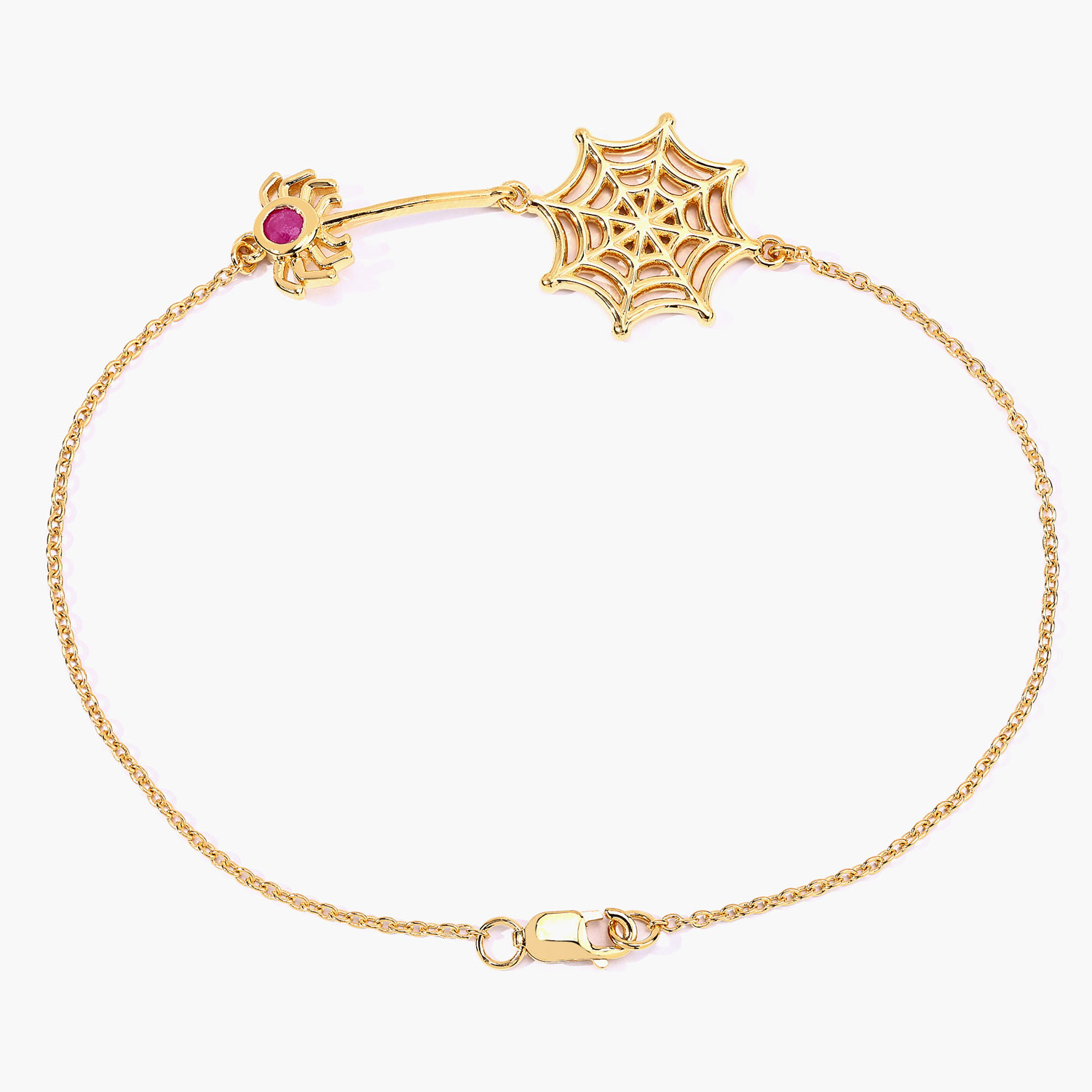 0.13 Carat Genuine Ruby .925 Sterling Silver Bracelet