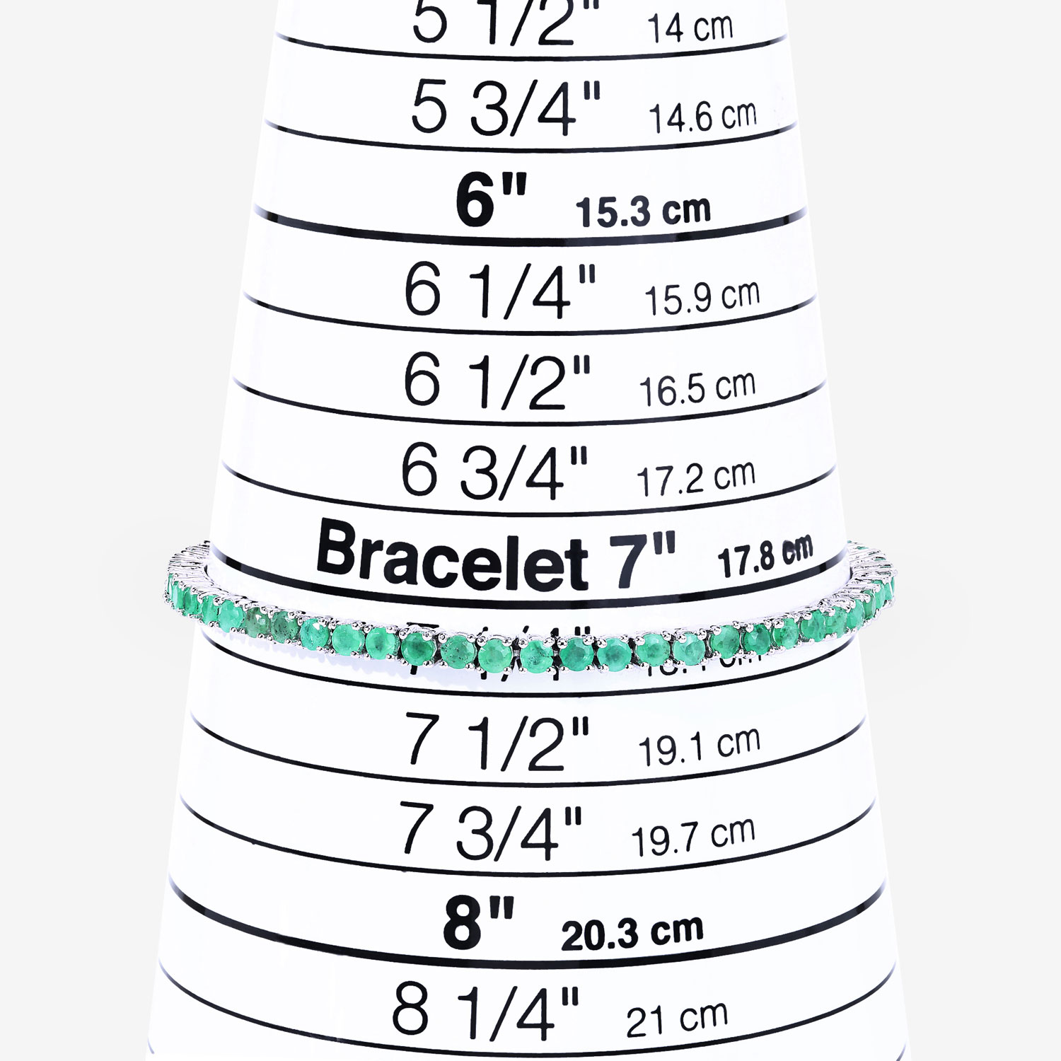 4.06 Carat Genuine Emerald .925 Sterling Silver Bracelet