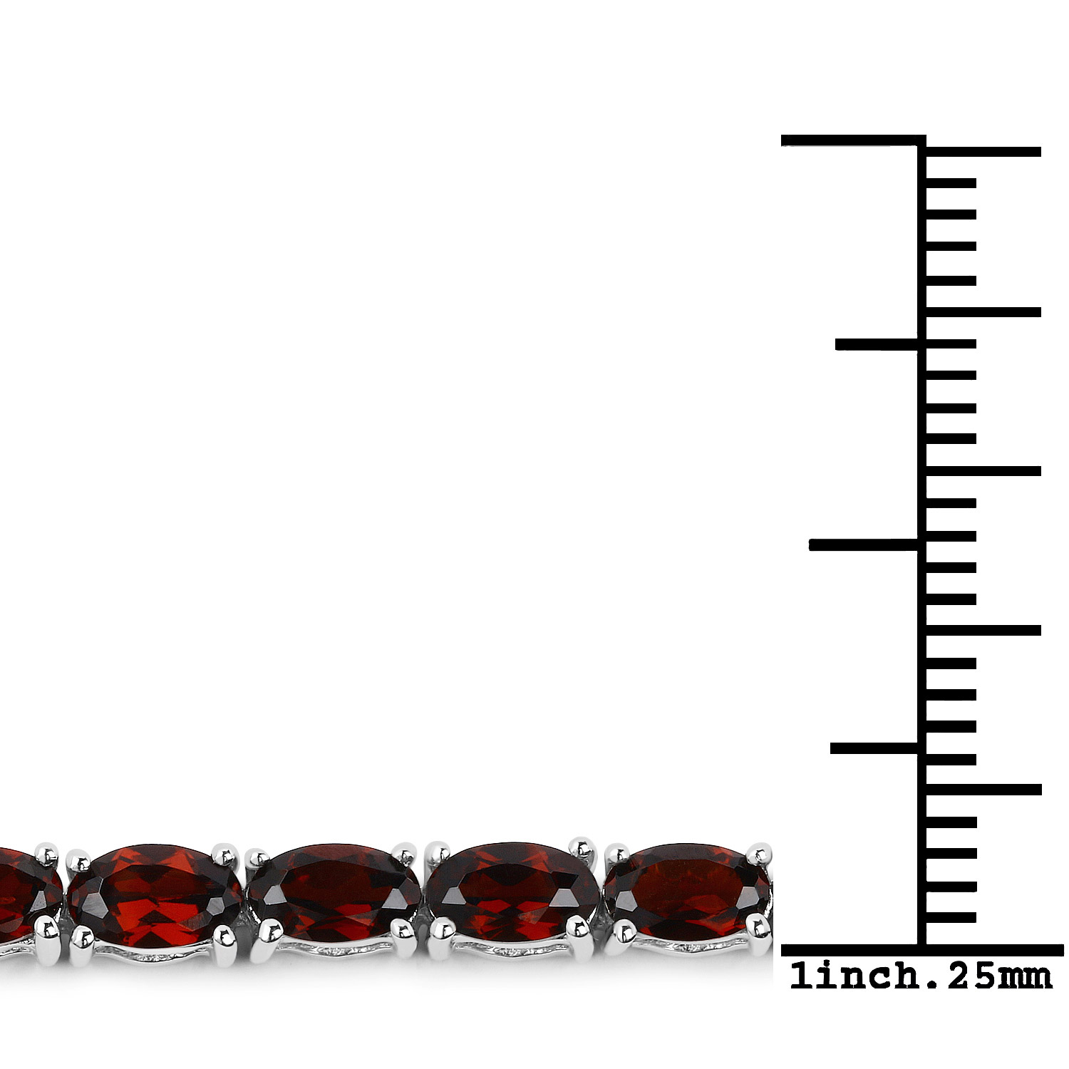10.08 Carat Genuine Garnet .925 Sterling Silver Bracelet