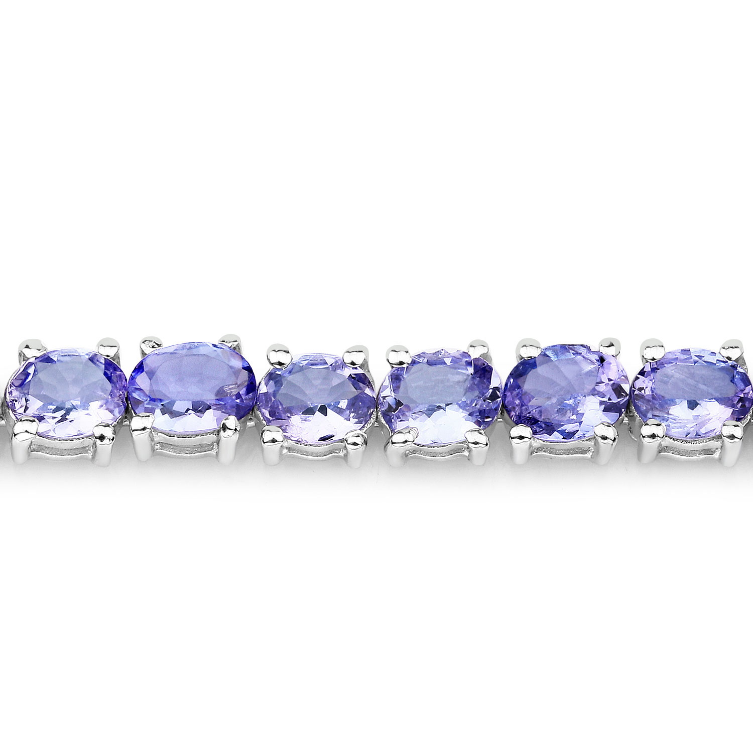 12.21 Carat Genuine Tanzanite .925 Sterling Silver Bracelet