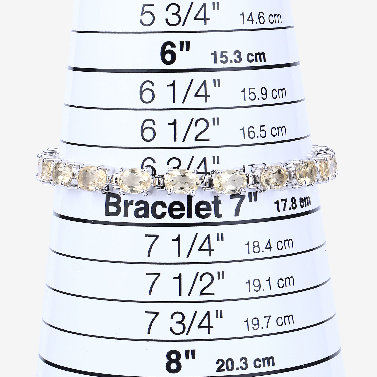 14.40 Carat Genuine Citrine .925 Sterling Silver Bracelet