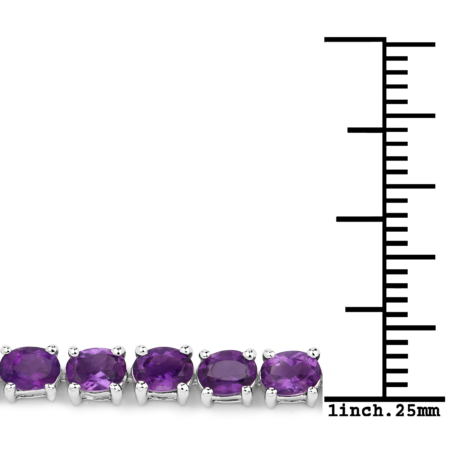 7.20 Carat Genuine Amethyst .925 Sterling Silver Bracelet