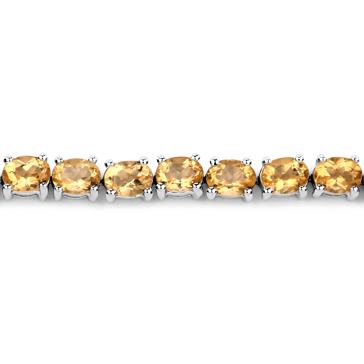 7.20 Carat Genuine Citrine .925 Sterling Silver Bracelet
