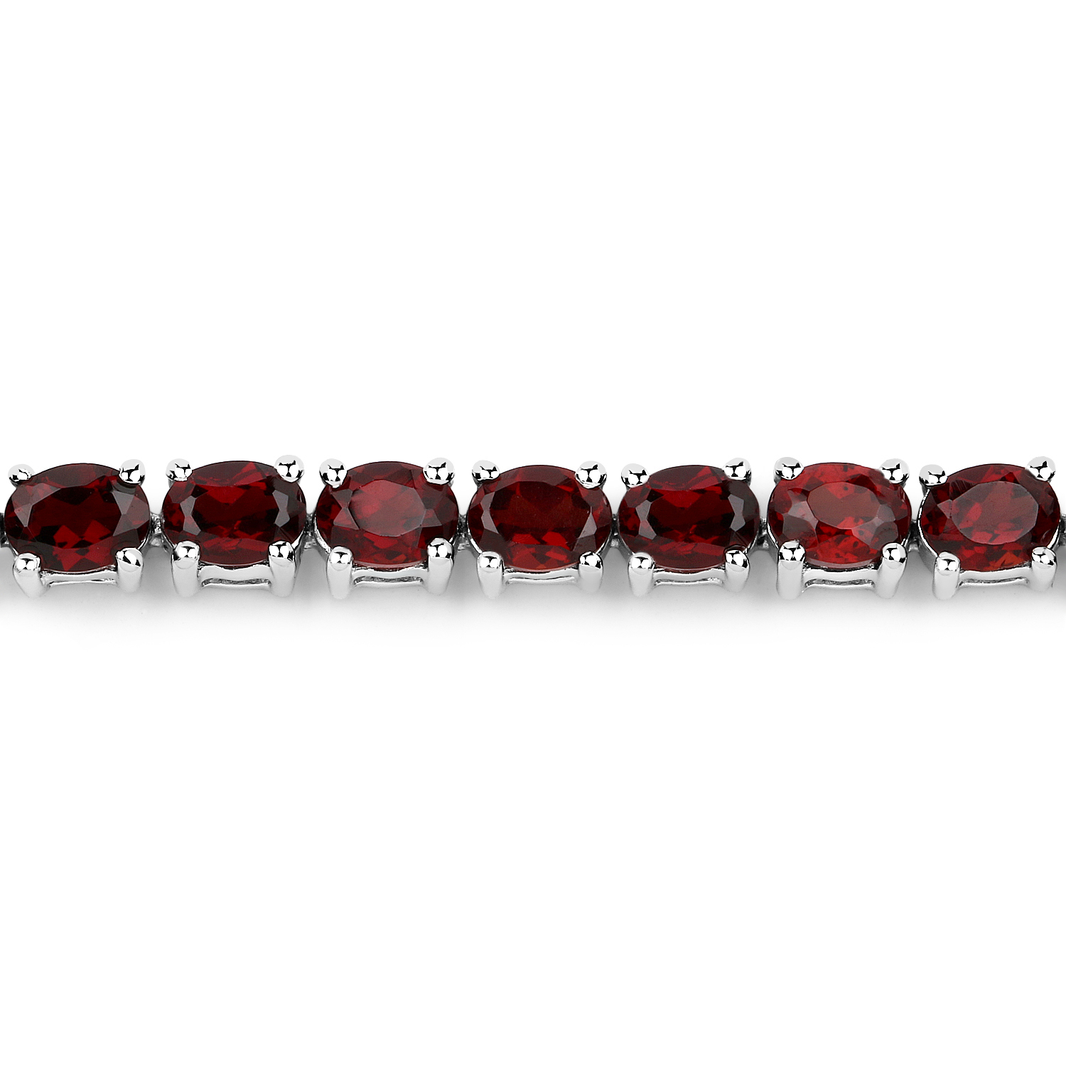 9.00 Carat Genuine Garnet .925 Sterling Silver Bracelet