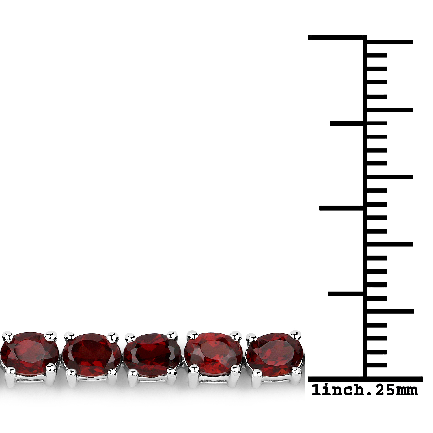 9.00 Carat Genuine Garnet .925 Sterling Silver Bracelet