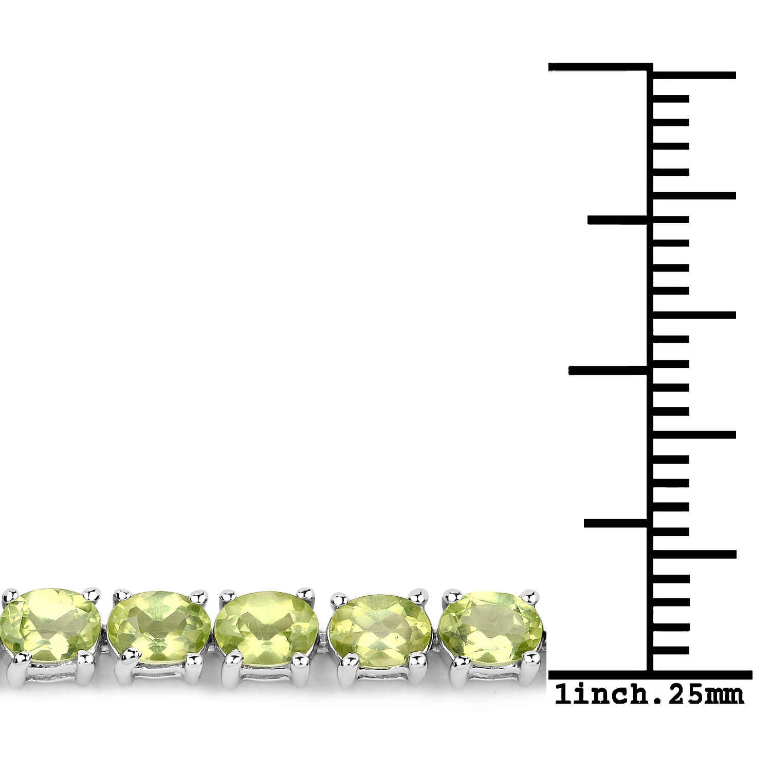 7.65 Carat Genuine Peridot .925 Sterling Silver Bracelet