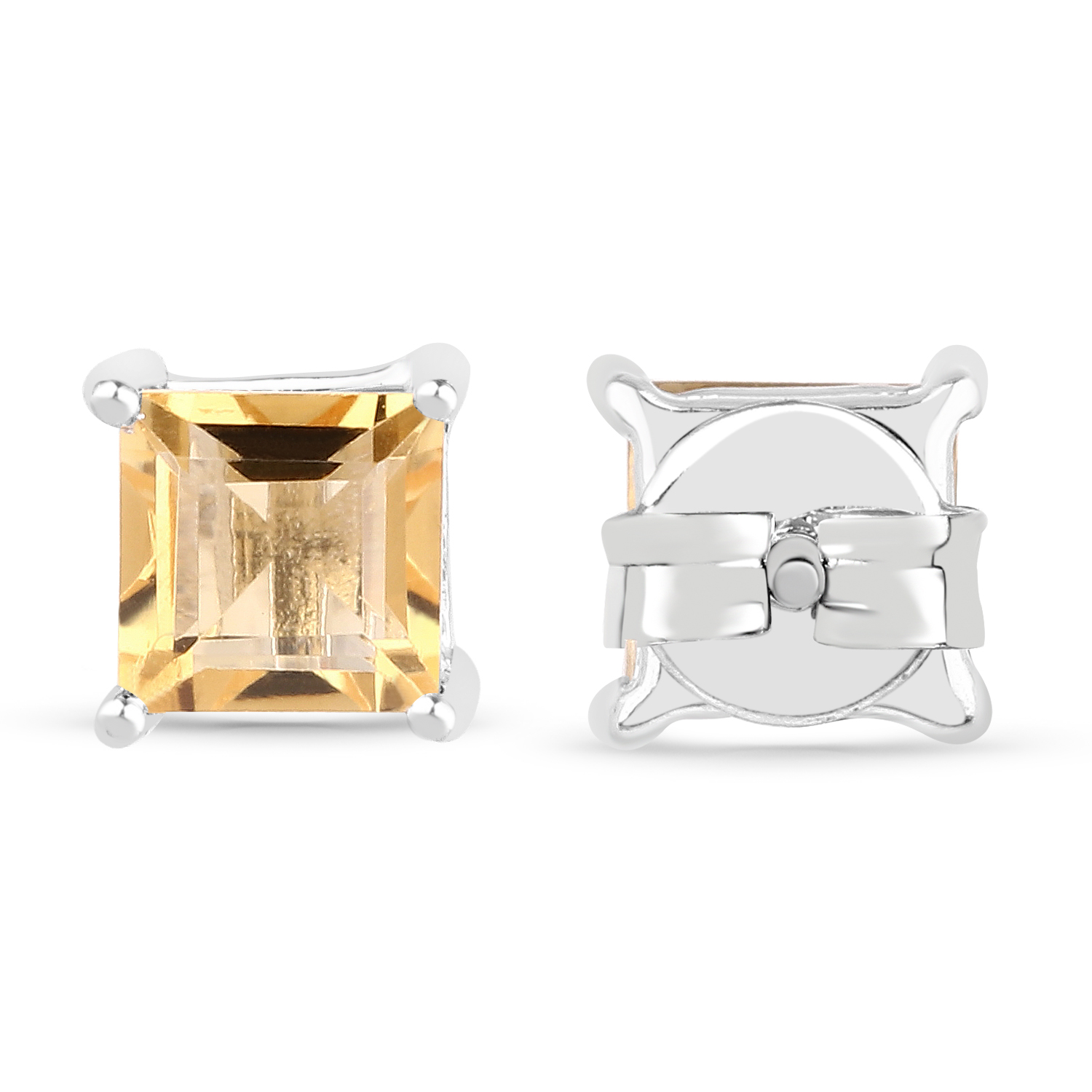 1.21 Carat Genuine Citrine .925 Sterling Silver Earrings