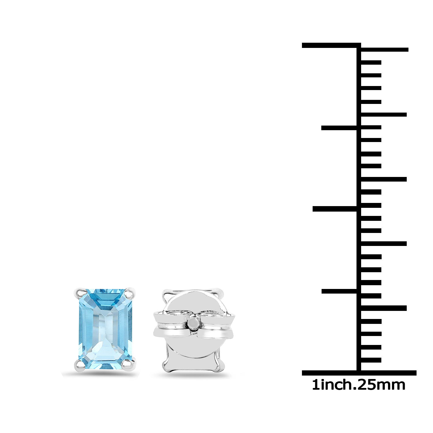 1.42 Carat Genuine Swiss Blue Topaz .925 Sterling Silver Earrings