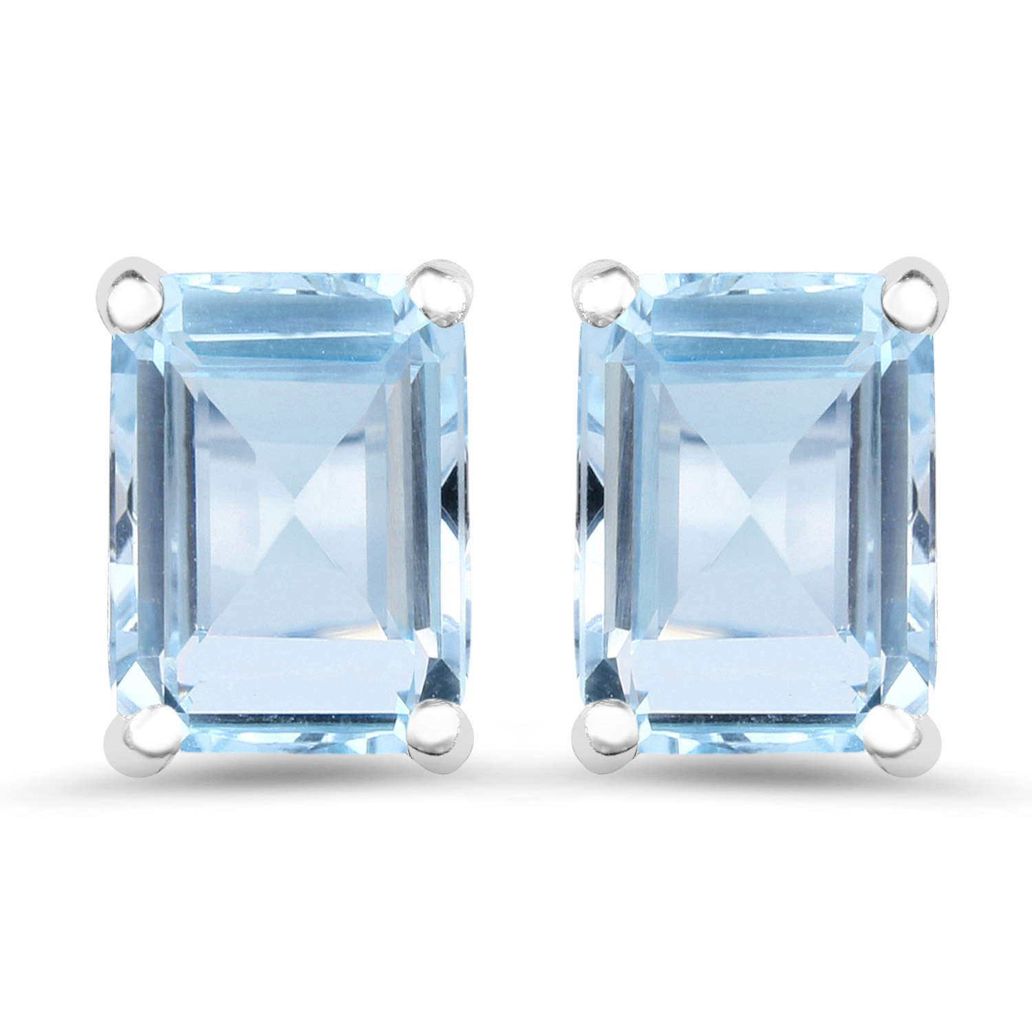 3.20 Carat Genuine Blue Topaz .925 Sterling Silver Earrings