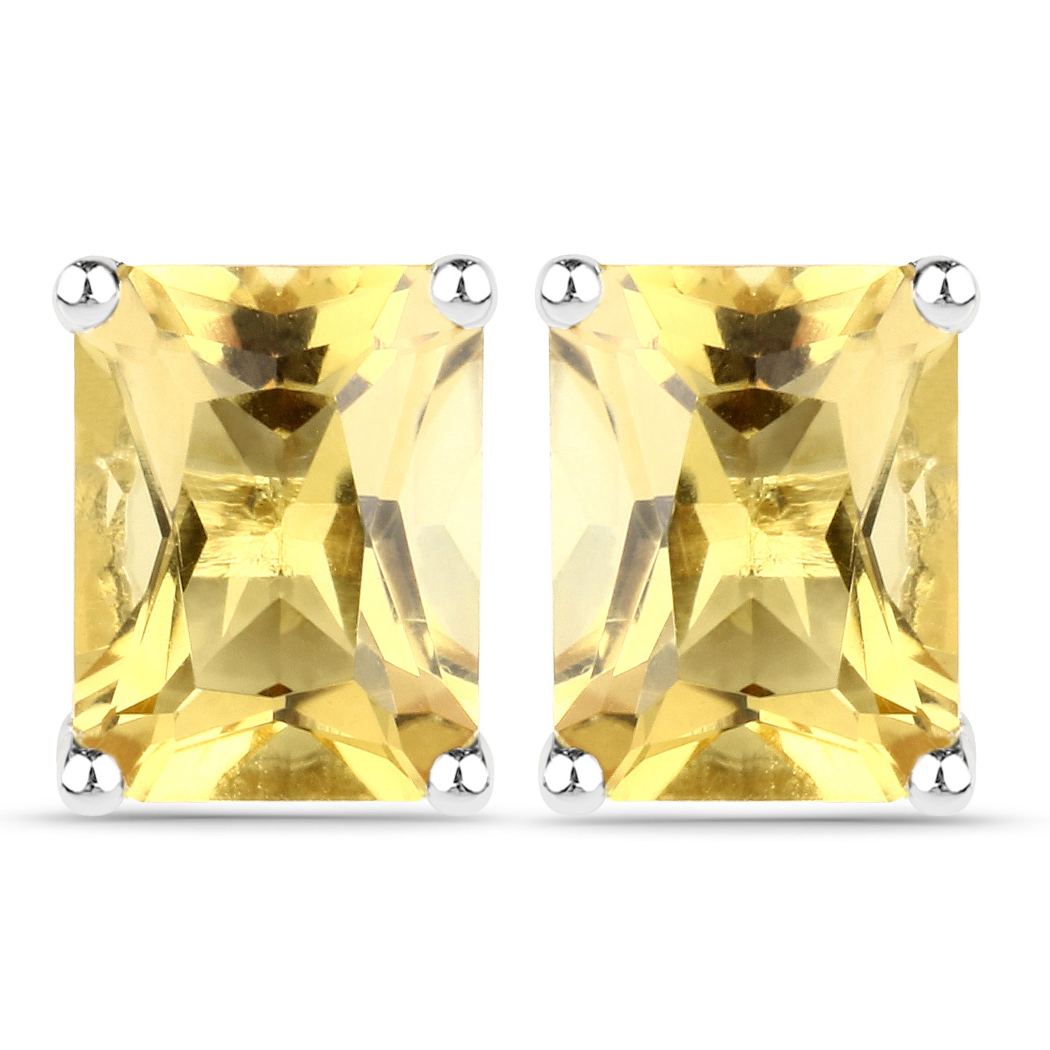 2.20 Carat Genuine Citrine .925 Sterling Silver Earrings