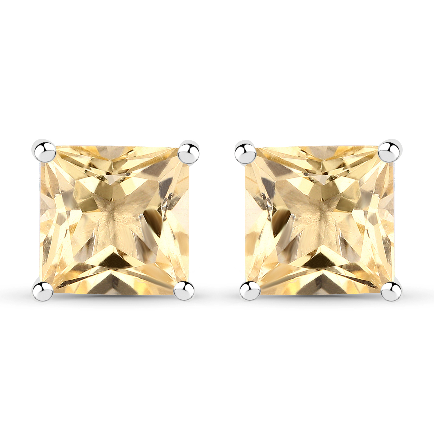 3.06 Carat Genuine Citrine .925 Sterling Silver Earrings