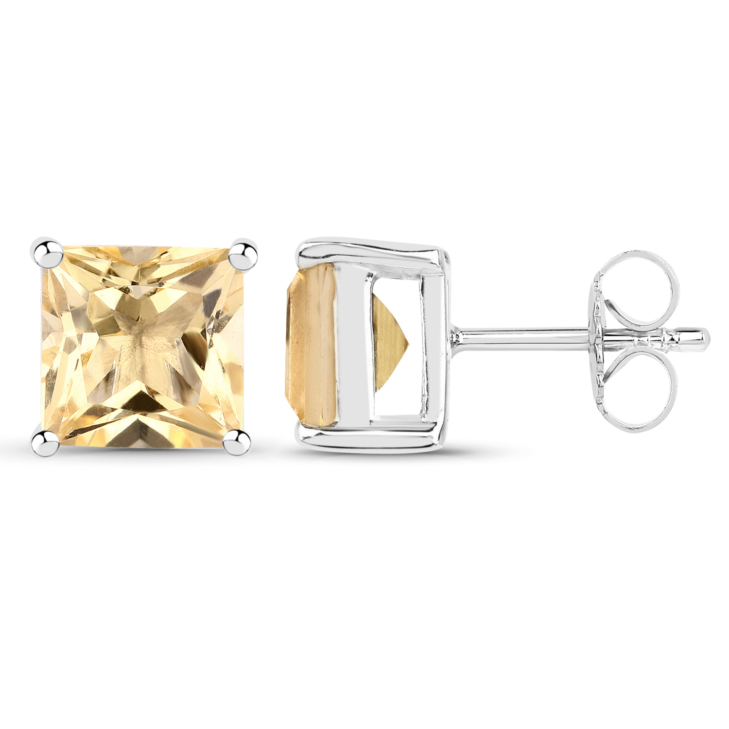 3.06 Carat Genuine Citrine .925 Sterling Silver Earrings