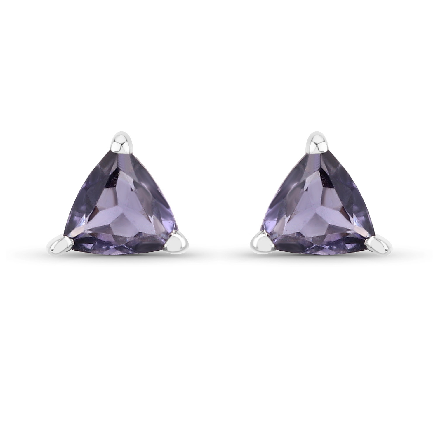 0.16 Carat Genuine Iolite .925 Sterling Silver Earrings