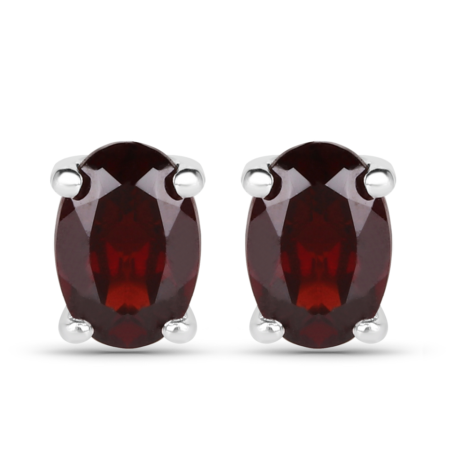 1.02 Carat Genuine Garnet .925 Sterling Silver Earrings