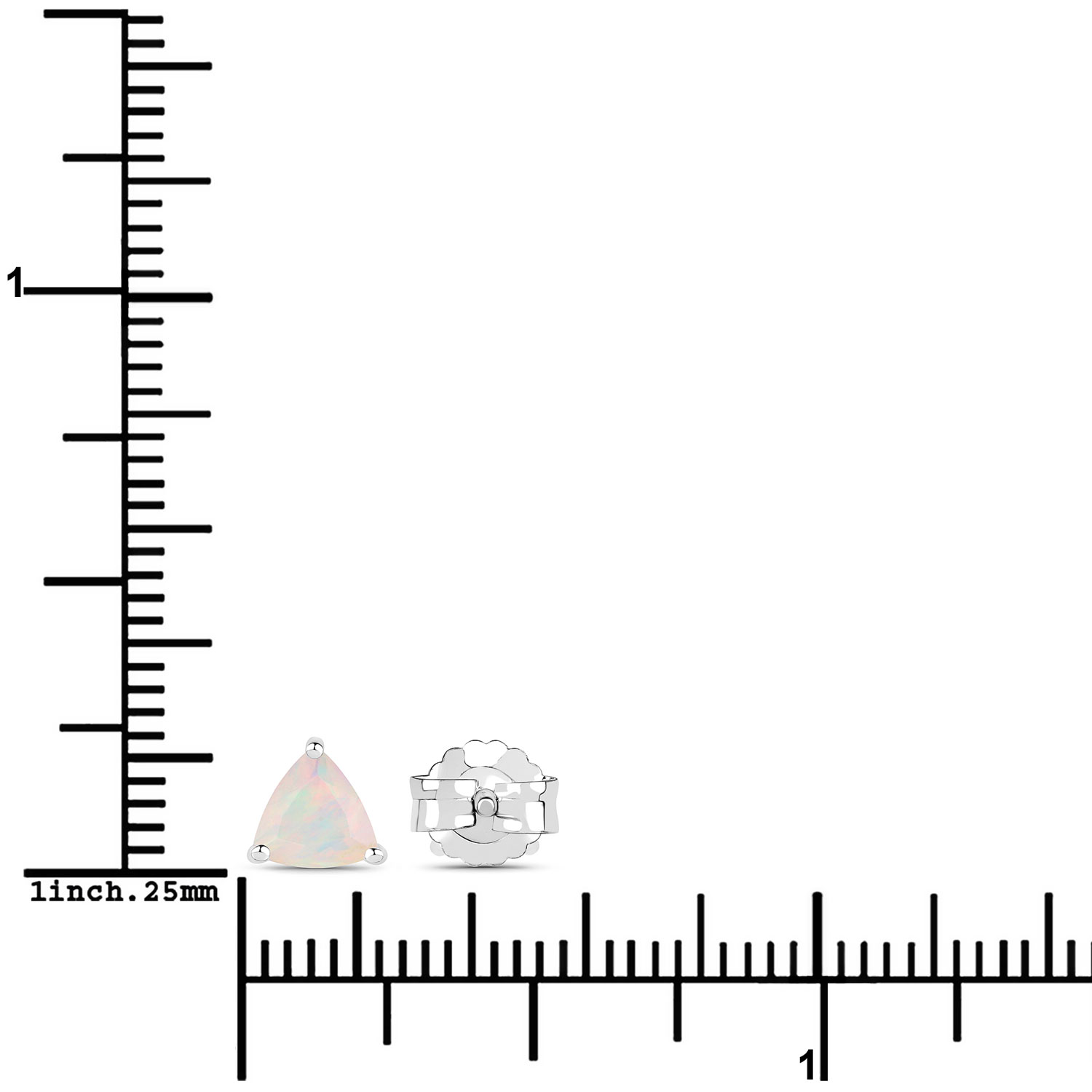 0.60 Carat Genuine Ethiopian Opal .925 Sterling Silver Earrings