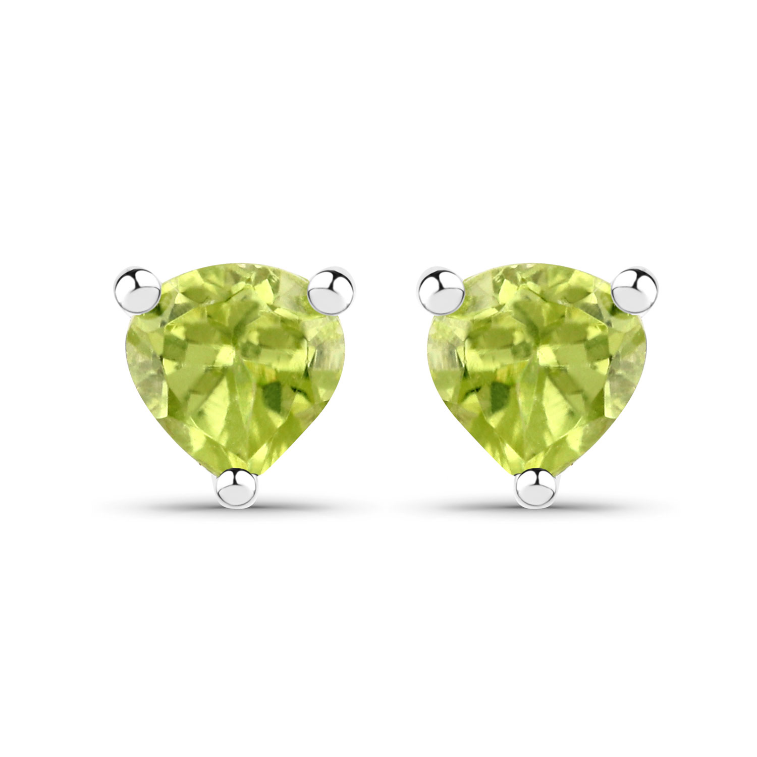 0.48 Carat Genuine Peridot .925 Sterling Silver Earrings