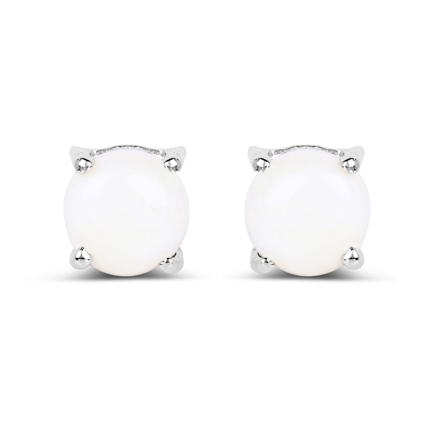 1.18 Carat Genuine Opal .925 Sterling Silver Earrings